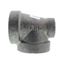 2" x 1" x 2" Black Cast Iron Steam Tee, Class 125