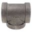 3" Black Cast Iron Steam Tee, Class 125