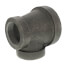 3" x 2" x 2" Black Cast Iron Steam Tee
