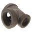 3" x 2" x 3" Black Cast Iron Steam Tee, Class 125