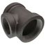 3" x 3" x 2-1/2" Black Cast Iron Steam Tee, Class 125
