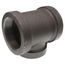 3" x 3" x 2-1/2" Black Cast Iron Steam Tee, Class 125