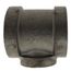 3" x 3" x 2" Black Cast Iron Steam Tee