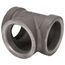 4" Black Cast Iron Steam Tee, Class 125