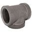 4" Black Cast Iron Steam Tee, Class 125