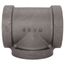 4" Black Cast Iron Steam Tee, Class 125