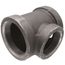 4" x 4" x 3" Black Cast Iron Steam Tee, Class 125