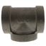6" Black Cast Iron Steam Tee, Class 125