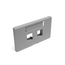 Quickport, Modular Furniture Faceplate, 2-port (Gray) Includes 1 Blank Insert (herman Miller)