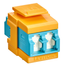 Quickport, Duplex Lc Adapter, Shuttered, 10g Lomm, Zirconia Ceramic Sleeve, Aqua/yellow