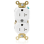Duplex Receptacle Outlet, Extra  Tamper-Resistant, Smooth Face, 20A, 125V Back or Side Wire, NEMA 5-20R, 2-Pole, 3-Wire, Self-Grounding (White)