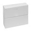 12" Right End Cap for UF-2 Baseboard (Cream White)