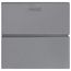 6" Right End Cap for UF-2 Baseboard (Runtal Steel - Dark Grey)