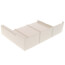6" Right End Cap for UF-3 Baseboard (Cream White)