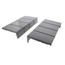6" Left End Cap for UF-4 Baseboard (Runtal Steel - Dark Grey)
