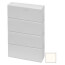 6" Right End Cap for UF-4 Baseboard (Cream White)
