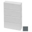 6" Right End Cap for UF-4 Baseboard (Runtal Steel - Dark Grey)