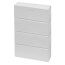 9" Left End Cap for UF-4 Baseboard (White)