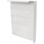 12" Left End Cap for UF-5 Baseboard (White)