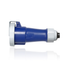 30A, 250V 2P, 3W, LEV Series IEC 60309-1 & 60309-2 Pin & Sleeve Connector w/ Screwless Clamp Assembly, IP66/IP67/IP68/IP69K, Watertight (Blue)