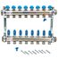 D3807608SS 8-Loop, 1-1/2" Stainless Steel Hi Flow Manifold w/ Flow Meters, Isolation Valves and Flow Setters