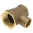 1/2" X 3/4" X 1/2" FxFxC Cast Brass Tee (Lead Free)