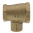 1/2" X 3/4" X 1/2" FxFxC Cast Brass Tee (Lead Free)