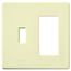 Fassada 2-Gang  1 Traditional/1 Designer Wall Plate (Almond)