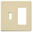 Fassada 2-Gang  1 Traditional/1 Designer Wall Plate (Ivory)