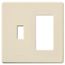 Fassada 2-Gang  1 Traditional/1 Designer Wall Plate (Light Almond)