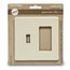 Fassada 2-Gang  1 Traditional/1 Designer Wall Plate (Light Almond)