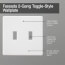 Fassada 2 Gang Wall Plate for Traditional Style Dimmers or Switches, FG-2-WH, White