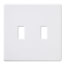 Fassada 2 Gang Wall Plate for Traditional Style Dimmers or Switches, FG-2-WH, White