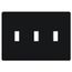Fassada 3-Gang Traditional Wall Plate (Black)
