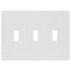 Fassada 3 Gang Wall Plate for Traditional Style Dimmers or Switches, FG-3-WH, White