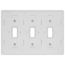 Fassada 3 Gang Wall Plate for Traditional Style Dimmers or Switches, FG-3-WH, White