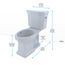 CST404CUFRG#01 Promenade II 1.0 GPF 2-Piece Elongated 1.0 GPF Universal Height Toilet w/ CEFIONTECT & Right Hand Trip Lever (Cotton White)