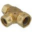 1" x 3/4" x 3/4" TracPipe AutoFlare Brass Reducing Tee