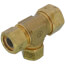 3/4" x 1/2" x 1/2" TracPipe AutoFlare Brass Reducing Tee