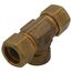 1/2" Tracpipe x 1/2" Tracpipe 1/2" Female NPT AutoFlare Brass Tee