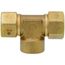 3/4" TracPipe x 3/4" TracPipe 1/2" Female NPT Brass AutoFlare Reducing Tee