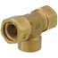 3/4" TracPipe x 3/4" TracPipe 1/2" Female NPT Brass AutoFlare Reducing Tee