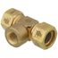 3/4" TracPipe x 3/4" TracPipe 1/2" Female NPT Brass AutoFlare Reducing Tee