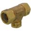 1" x 1" x 3/4" TracPipe AutoFlare Brass Reducing Tee