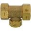 1-1/4" x 1-1/4" x 1" TracPipe AutoFlare Brass Reducing Tee