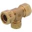 3/4" x 3/4" x 1/2" TracPipe AutoFlare Brass Reducing Tee