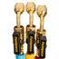 HR3BM (2) 5/16" and (1) 1/4" Mini-Split Ball Valve Hose Set - 3 Pack, 5' Length (Black w/ Tags)