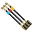 HR3XB 1/4" x 8" Ball Valves Refrigerant Hose Extension Set - 3 Pack (Black w/ Tags)