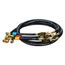 HR3XB 1/4" x 8" Ball Valves Refrigerant Hose Extension Set - 3 Pack (Black w/ Tags)