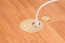 Round Cut-InBox, Brass Cover w/ Threaded Plugs
